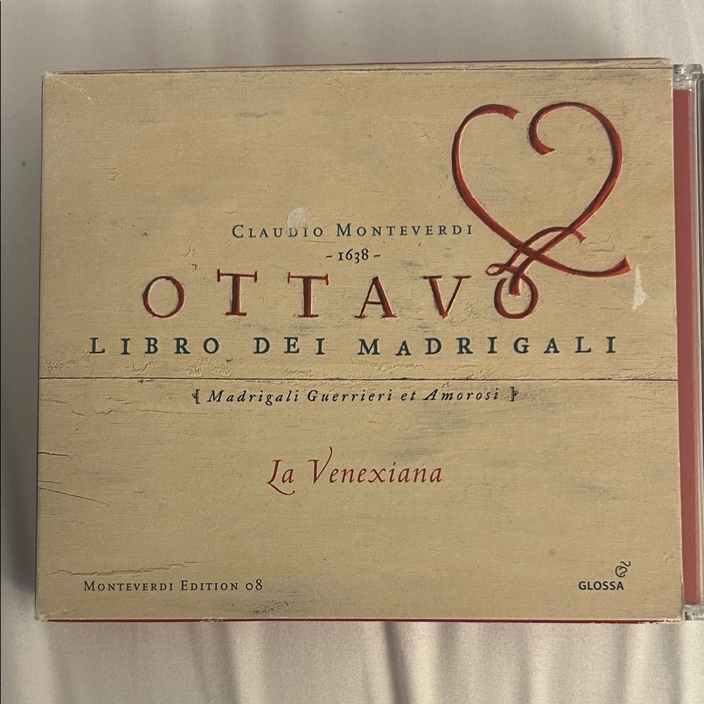 Claudio Monteverdi 1638 Ottavo Libro de Madrigali CD box set of three